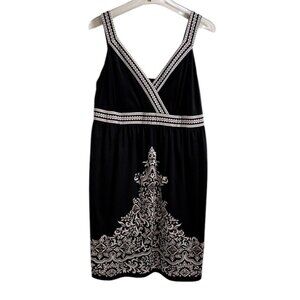 Inc International Concepts Plus Beaded Eastern Sun Print Dress SIZE-0X